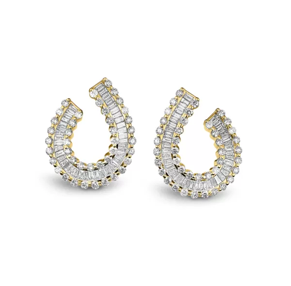 Online Baguette Love Earrings