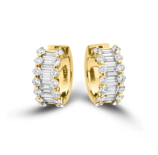 Fashion Baguette Love Earrings