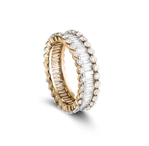 Fashion Baguette Love Rings