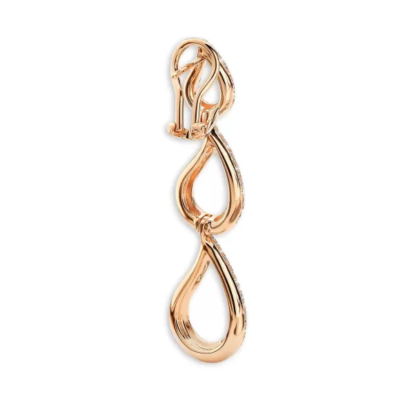 Outlet Ear Clips, Rose Gold - Lacrima Earrings