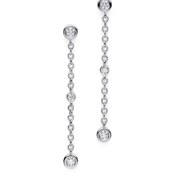 Online Floating Diamonds Earrings