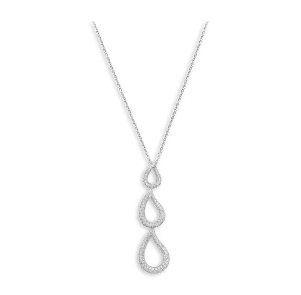 Cheap Necklace With Pendant, White Gold - Lacrima Necklaces