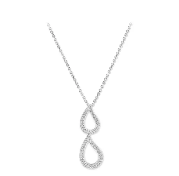 Cheap Necklace With Pendant, White Gold - Lacrima Necklaces