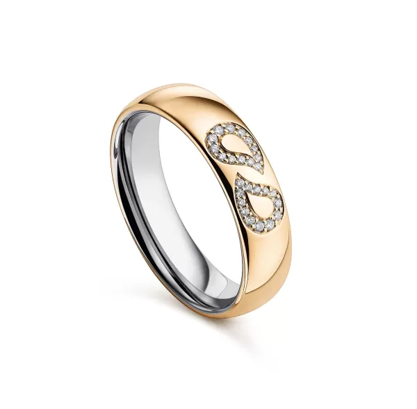 Sale Wedding Ring, Bicolour - Lacrima Rings