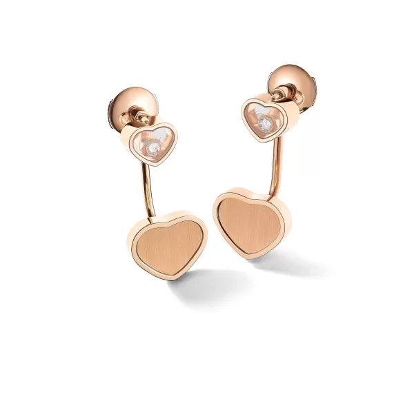 Shop Earrings, Rose Gold - Happy Hearts Earrings